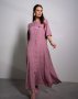 Темно-рожева сукня-сорочка з розрізами (1)