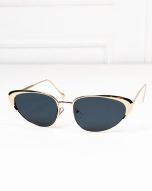 Чорно-золоті футуристичні окуляри - SvitStyle