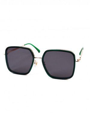 Чорно-зелені сонцезахисні окуляри в стилі ретро - 8617153 - SvitStyle