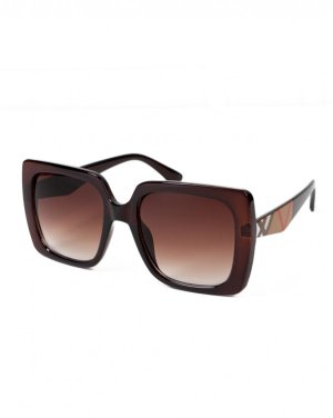 Темно-коричневі квадратні сонцезахисні окуляри - 8617166 - SvitStyle