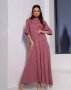 Темно-рожева бавовняна сукня-сорочка з розрізами (1)