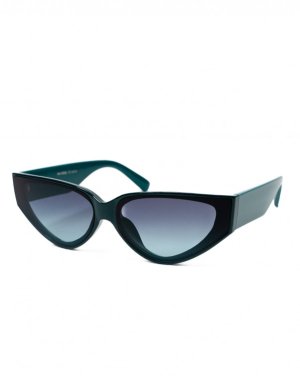 Чорно-бірюзові вузькі сонцезахисні окуляри - SvitStyle