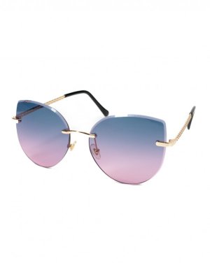 Чорно-рожеві безоправні окуляри котяче око - 8617242 - SvitStyle