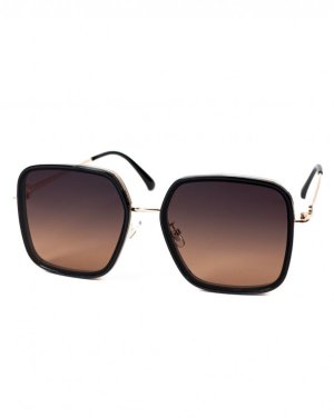 Чорні сонцезахисні окуляри в стилі ретро - 8617249 - SvitStyle