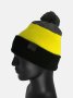 Шапка Custom Wear Tricolor з бумбоном графіт з жовтим, чорним [[optionset1]] (3)