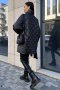 Жіноча демісезонна куртка-кімоно зі стьобаної плащової тканини (3)
