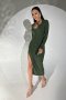 Жіноча сукня в рубчик з фігурним вирізом (3)