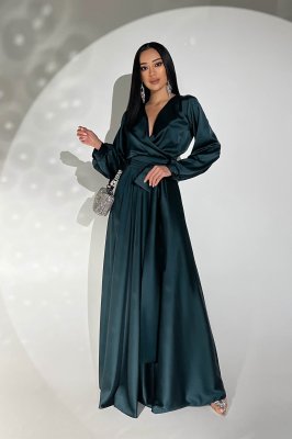 Жіноча шовкова сукня максі  - 8613854 - SvitStyle