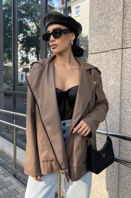 Жіноча куртка з еко-шкіри - SvitStyle