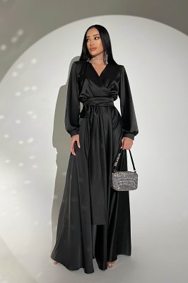 Жіноча шовкова сукня максі  - 8613851 - SvitStyle