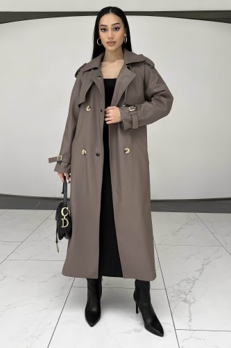 Жіноче пальто з еко-шкіри - SvitStyle