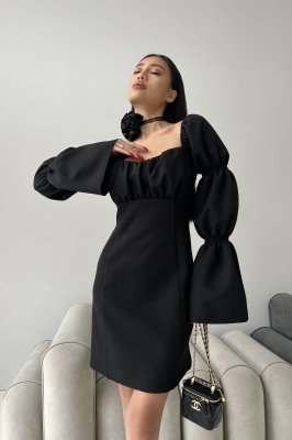 Сукня міні з довгим рукавом - SvitStyle