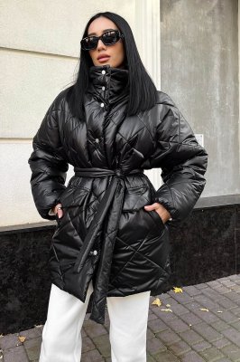 Зимова стьогана куртка у чорному кольорі м. Харків - 8477838 - SvitStyle