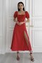 Елегантна літня сукня-міді червоного кольору м. Харків (1)
