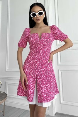 Легка літня сукня-двійка малинового кольору м. Харків - 8540295 - SvitStyle