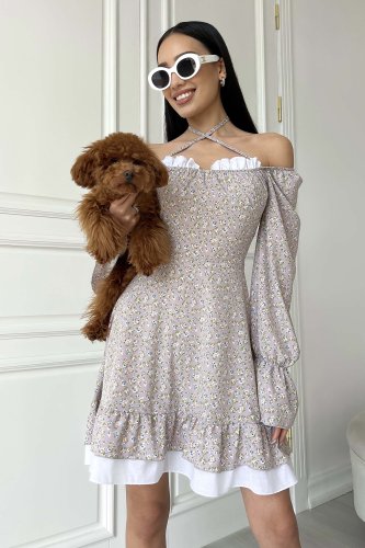 Ніжна сукня з легкої тканини лілового кольору м. Харків - SvitStyle