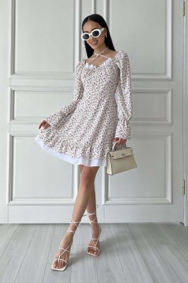 Ніжна сукня з легкої тканини комбінованого кольору м. Харків - 8540914 - SvitStyle