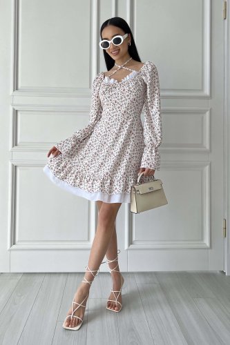 Ніжна сукня з легкої тканини комбінованого кольору м. Харків - SvitStyle