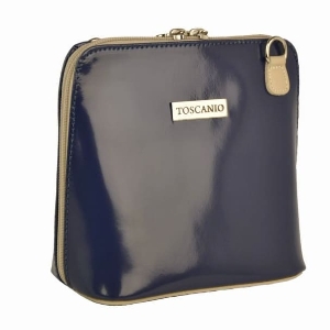 Жіноча шкіряна сумка Toscanio 01L, Темно-синій - 8589812 - SvitStyle