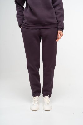 Штани-джоггери жіночі теплі темно-фіолетового кольору, S - 8590761 - SvitStyle