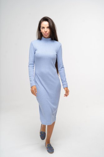 Сукня-лапша міді блакитного кольору, XS - SvitStyle