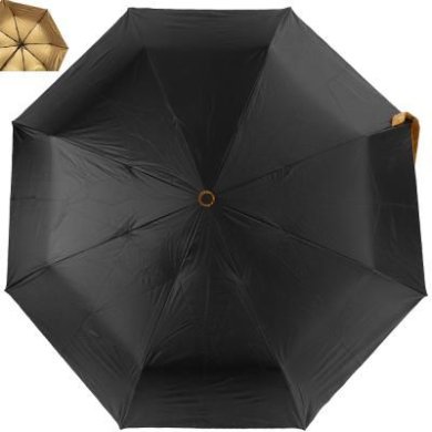 Зонт женский полуавтомат FARE (ФАРЕ) FARE5529-black-gold - SvitStyle