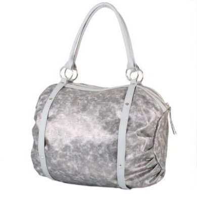 Женская повседневно-дорожная сумка из качественного кожезаменителя  LASKARA LK-10251-silver-snake - SvitStyle